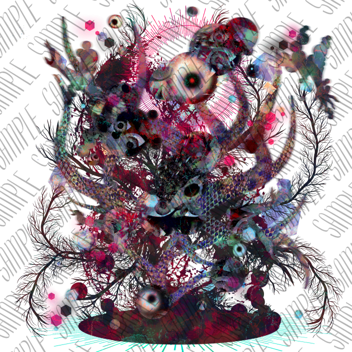 幻想的な表現で、臓器を生成しているという特徴もわかるイラストとなっている