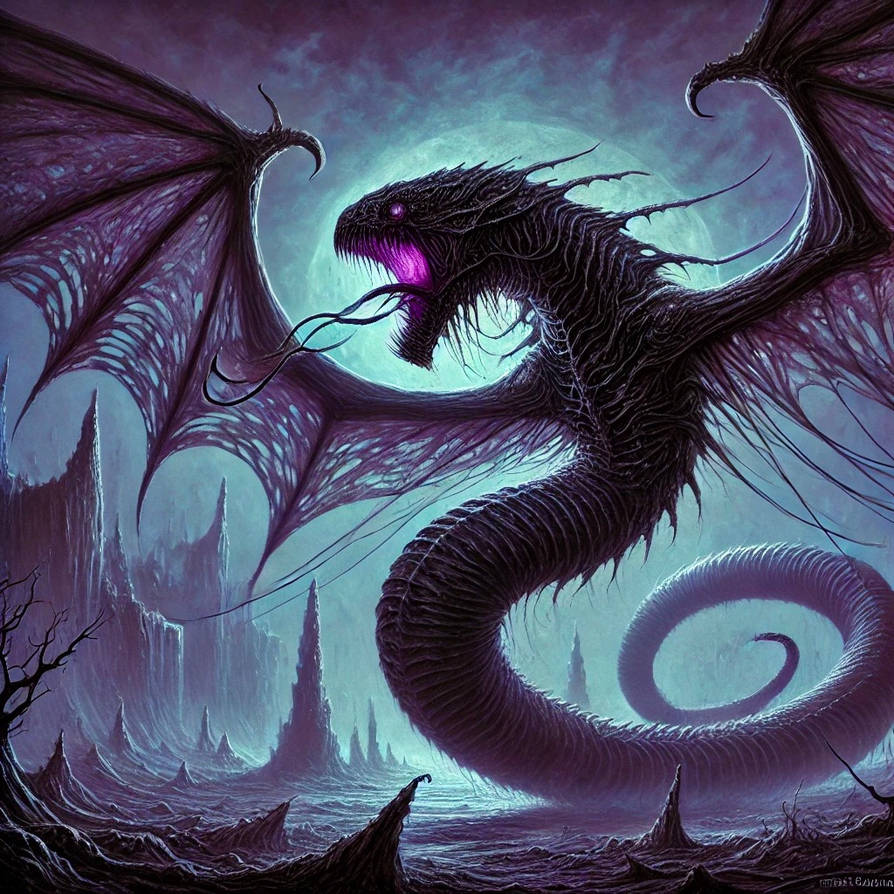 ただのドラゴンではない、翼などから邪悪な存在だとわかる